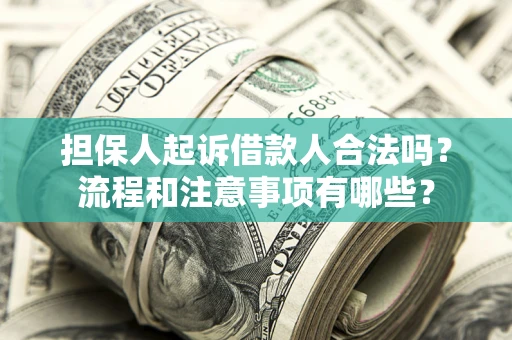 北京担保人起诉借款人合法吗？流程和注意事项有哪些？