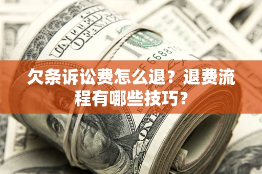 北京欠条诉讼费怎么退？退费流程有哪些技巧？