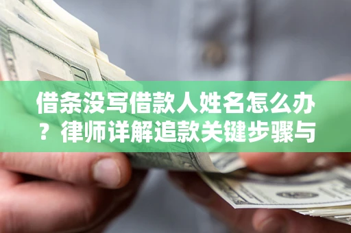北京借条没写借款人姓名怎么办？律师详解追款关键步骤与证据链构建