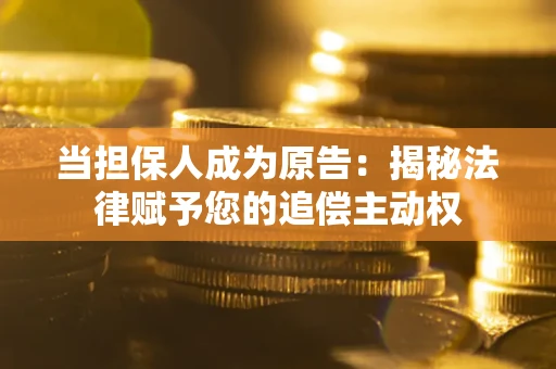 北京当担保人成为原告:揭秘法律赋予您的追偿主动权 北京当担保人成为原告:揭秘法律赋予您的追偿主动权