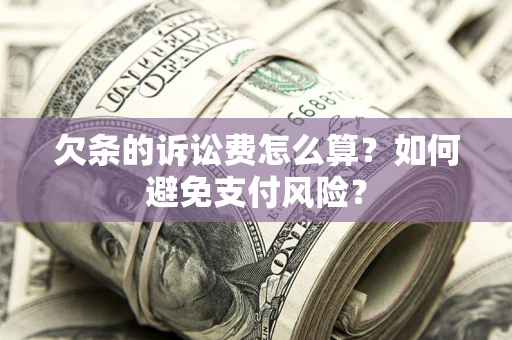 北京欠条的诉讼费怎么算？如何避免支付风险？